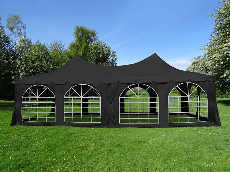 Dancover Partyzelt Festzelt Pagoda 4x8m, schwarz