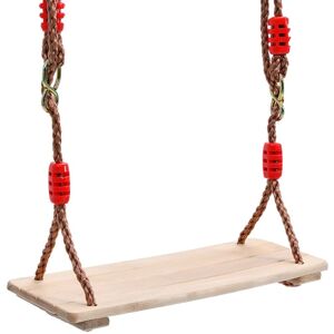 Shoppo Marte Adult Children Indoor Outdoor Wooden Swing Four Plank Swing,Random Color Delivery（Red)