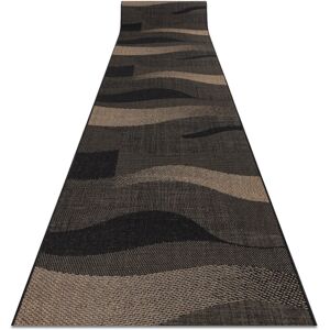 Dywany Luszczów Fortovet SISAL FLOORLUX design 20212 sort / coffee 80 cm, 80x680 cm