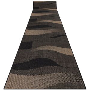 Dywany Luszczów Fortovet SISAL FLOORLUX design 20212 sort / coffee 80 cm, 80x1200 cm