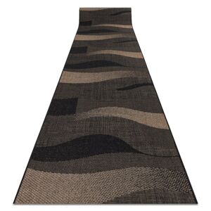 Dywany Luszczów Fortovet SISAL FLOORLUX design 20212 sort / coffee 100 cm, 100x220 cm