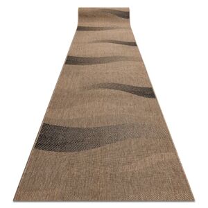 Dywany Luszczów Fortovet SISAL FLOORLUX design 20212 coffee / sort 100 cm, 100x800 cm