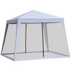 Rootz Living Rootz Gazebo - Havepavillon - Marquee Partytelt - Telt med myggenet - Vejrbestandig - Metal + Polyester - Grå - 3 x 3 m