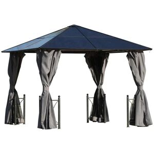 Rootz Living Rootz Gazebo - Havepavillon - Havepavillon - Festtelt - Pc Tag - Aluminium - Sort - 300 X 300 X 263 Cm