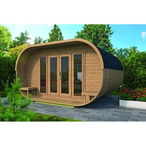 HytteExperten Olympia Camping Oval-Hjemmekontor - 437026 Inkl. Termoglas + shingels - 16 m²