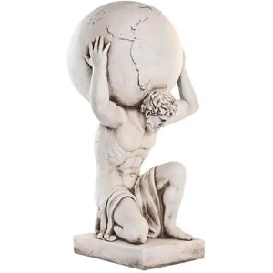 DKD Home Decor Atlas Skulptur i Magnesium til Udendørs og Indendørs 84 cm