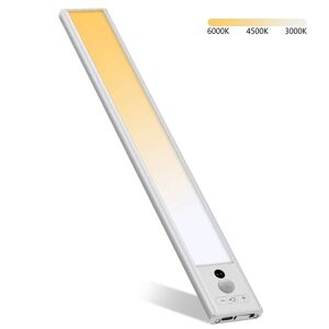 Hvidt 30 cm LED-lys med tre-farvet dæmpende menneskeligt sanselys