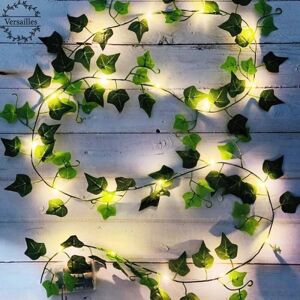 Kunstig vedbend, [1 STK] 2M Leaf Fairy Lights, Kunstige planter m