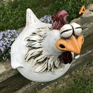 WINE Big Eye Chicken Garden Sculpture Chicken Lawn Hegn Statue type-A