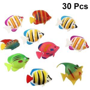 30 stk Vivid Aquarium Fish Ornament Aquarium Landskab Kunstig Fisk Plast Fisk Decor (tilfældig stil)