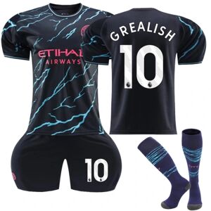 23-24 Manchester City Udebane Børne nr. 10 Grealish Football Kit-WELLNGS 26