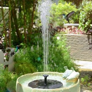 Vandfontæne soldrevet - Fountain - Sol Fountain pumpe-16CM sort