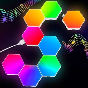 AIZHENCHEN Hexagon LED Panel - 6 stk RGB Smart LED Panel Lights