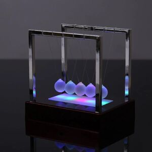 FLOWER LOST Newtons Cradle Led Light Up Kinetic Energy Home Office Science Legetøj Home Decor