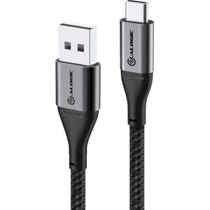 Alogic Ladekabel Usb-A Til Usb-C, Grå, 0,3 Meter