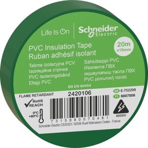 Schneider Electric Schneider Pvc Isoleringstape 19 Mm X 20 M I Grøn