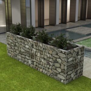 vidaXL gabion-højbed 360x90x100 cm stål