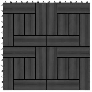 vidaXL terrassefliser 22 stk. 30 x 30 cm 2 m2 WPC sort