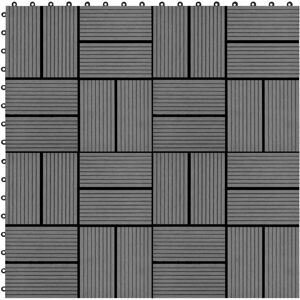 vidaXL terrassefliser 22 stk. 30 x 30 cm 2 m2 WPC grå