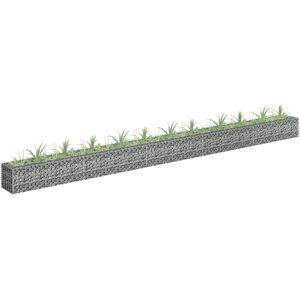 vidaXL gabion-højbed 450x30x30 cm galvaniseret stål