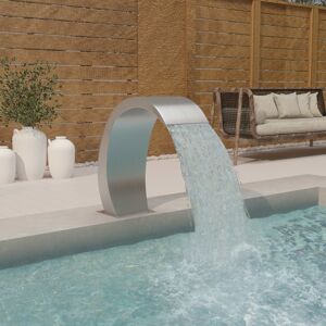 vidaXL fontæne til pool med LED'er 22x60x70 cm rustfrit stål 304