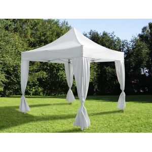 Dancover Foldetelt Flextents Easy Up Pavillon Steel 3x3m Hvid, Inkl. 4 Pyntegardiner