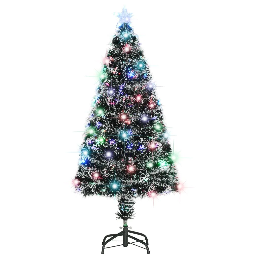 vidaXL kunstigt juletræ med fod/LED 120 cm 135 grene