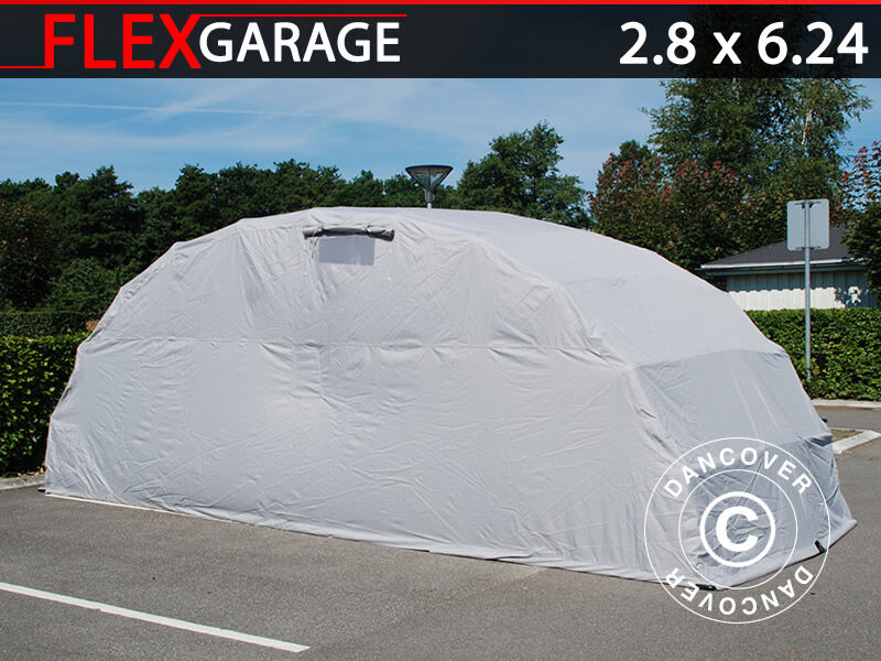 Dancover Foldegarage (Bil), 2,8x6,24x2,3m, Grå