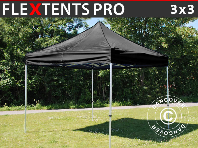 Dancover Foldetelt FleXtents Easy up pavillon PRO 3x3m Sort