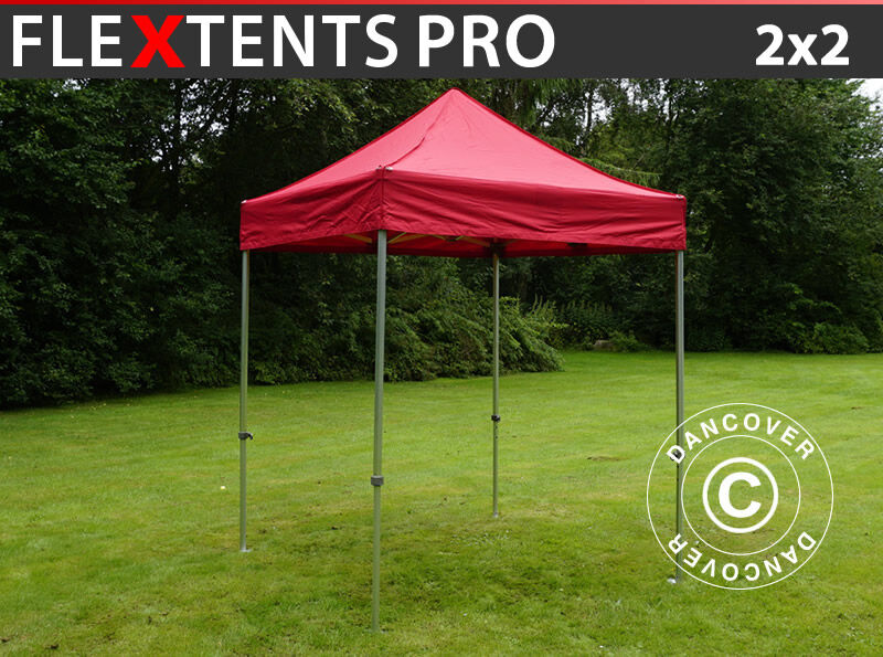 Dancover Foldetelt FleXtents Easy up pavillon PRO 2x2m Rød