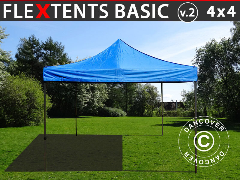 Dancover Foldetelt FleXtents Easy up pavillon Basic v.2, 4x4m Blå