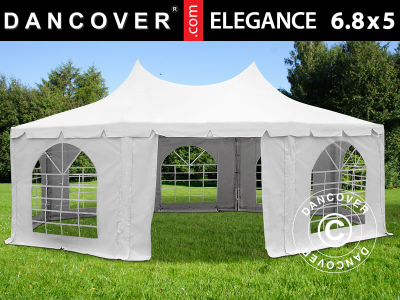 Dancover Partytelt Festtelt Elegance PRO, ottekantet 6,8x5m, PVC