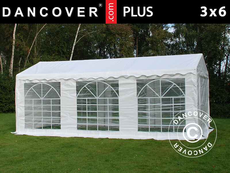 Dancover Partytelt Festtelt PLUS 3x6m PE, Hvid