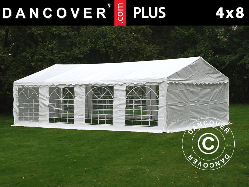 Dancover Partytelt Festtelt PLUS 4x8m PE, Hvid