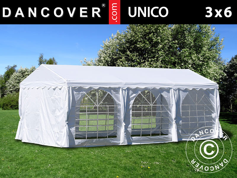 Dancover Partytelt Festtelt UNICO 3x6m, Hvid