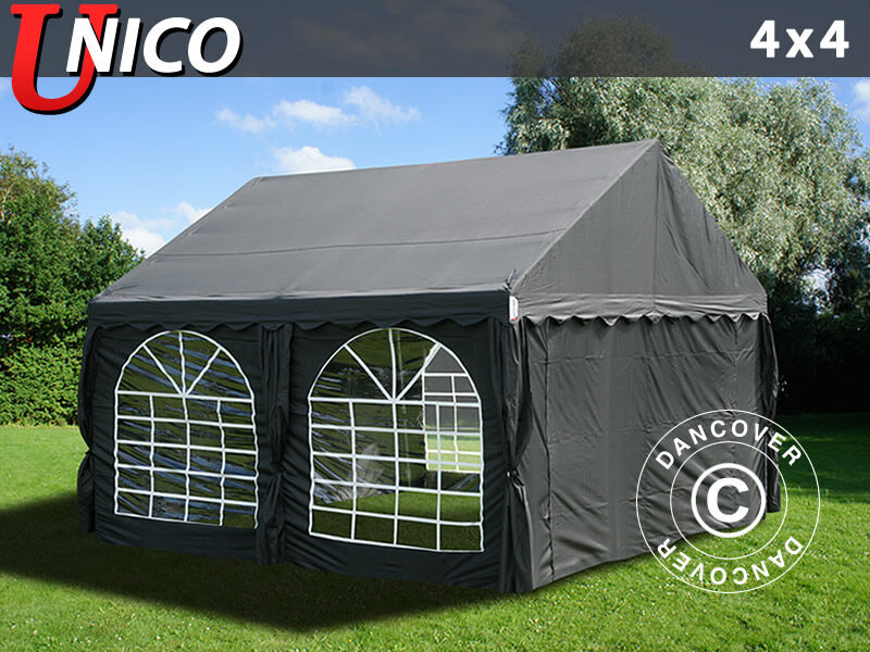 Dancover Partytelt Festtelt UNICO 4x4m, Sort