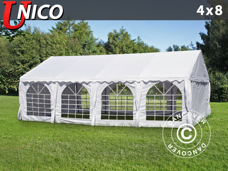 Dancover Partytelt Festtelt UNICO 4x8m, Hvid