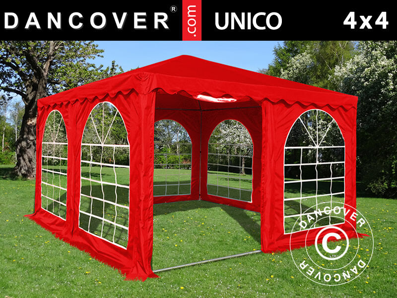 Dancover Pagodetelt UNICO 4x4m, Rød