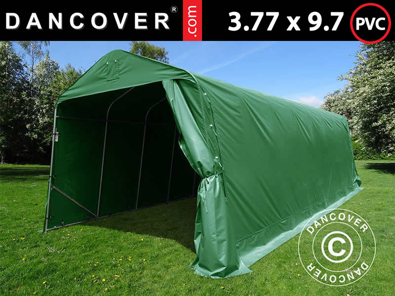 Dancover Garagetelt Opbevaringstelt PRO 3,77x9,7x3,18m PVC, Grøn