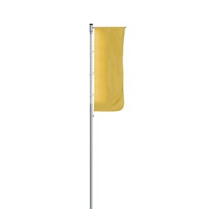 Mannus Asta de aluminio para banderas, con iluminación, con pluma, altura sobre el suelo 10 m