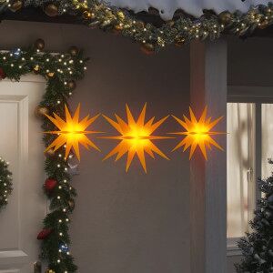 vidaXL Lámparas De Navidad Led Plegables 3 Unidades Amarillo