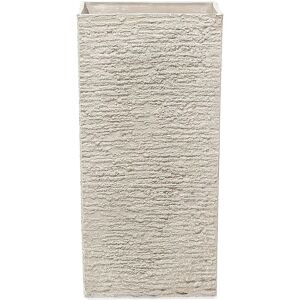 Beliani Maceta de exterior en piedra beige H70