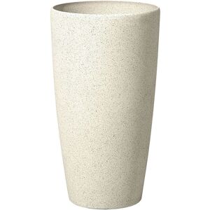 Beliani Maceta de exterior en piedra beige H58