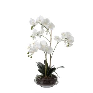 Sia Deco Orquídea en maceta artificial blanca h73