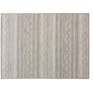 Oviala Tapete rectangular de polipropileno de 160x230 cm en color gris