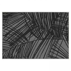 Oviala Tapete de exterior de polipropileno de 200 x 290 cm en color negro