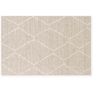 Oviala Tapete de exterior de polipropileno de 120 x 170 cm color beige