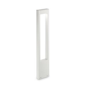 Ideal Lux Lámpara baliza exterior de aluminio blanco con cristal templado