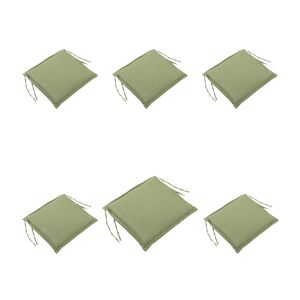 Edenjardin Pack 6 cojines exterior Verde 42  x40  x3 cm