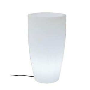Newgarden Macetero alto con luz resistente al exterior luz blanca ø40x70 cm